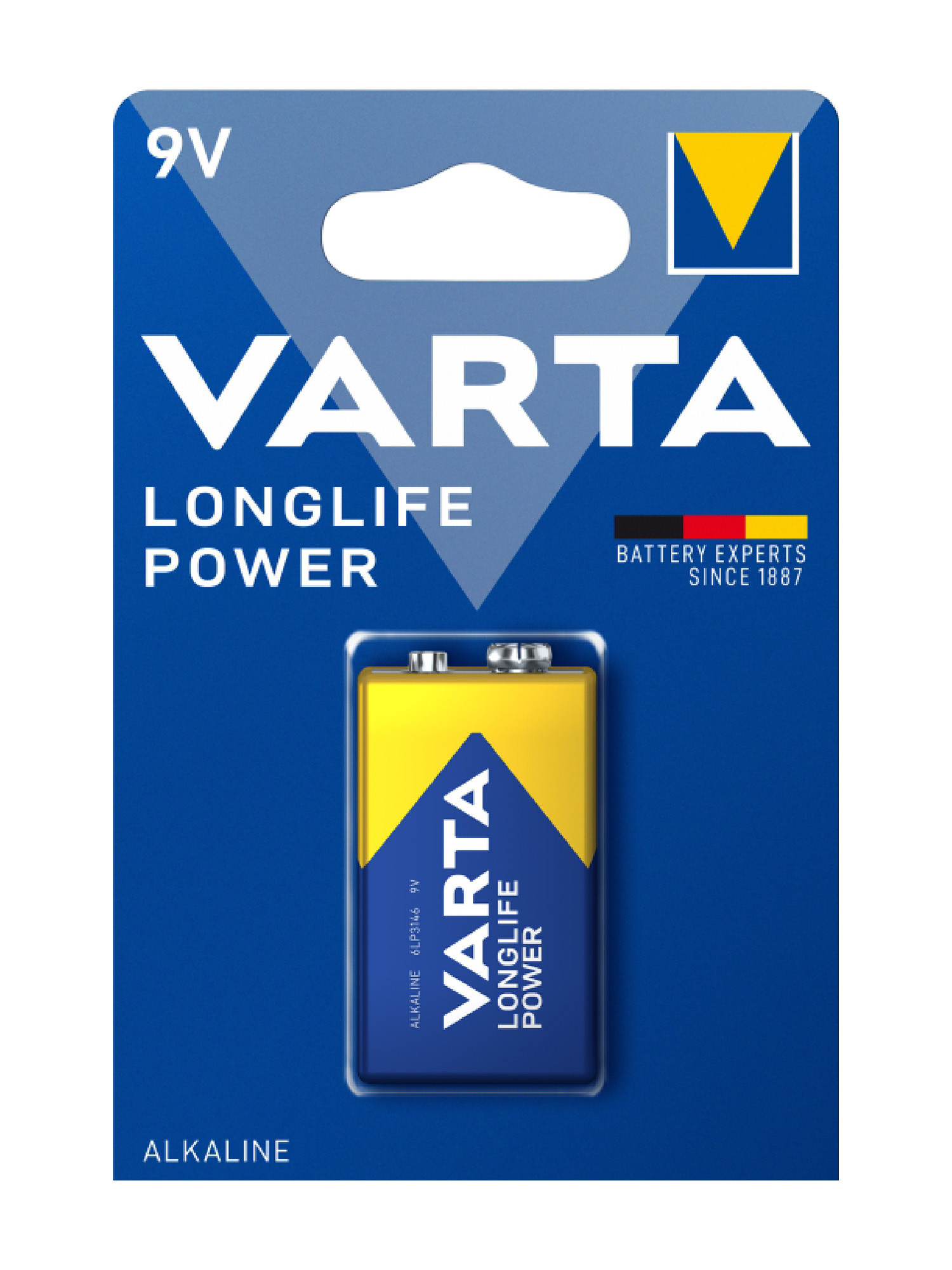 Батарейка Varta LONGLIFE POWER 6LR61 BLI, 1 шт