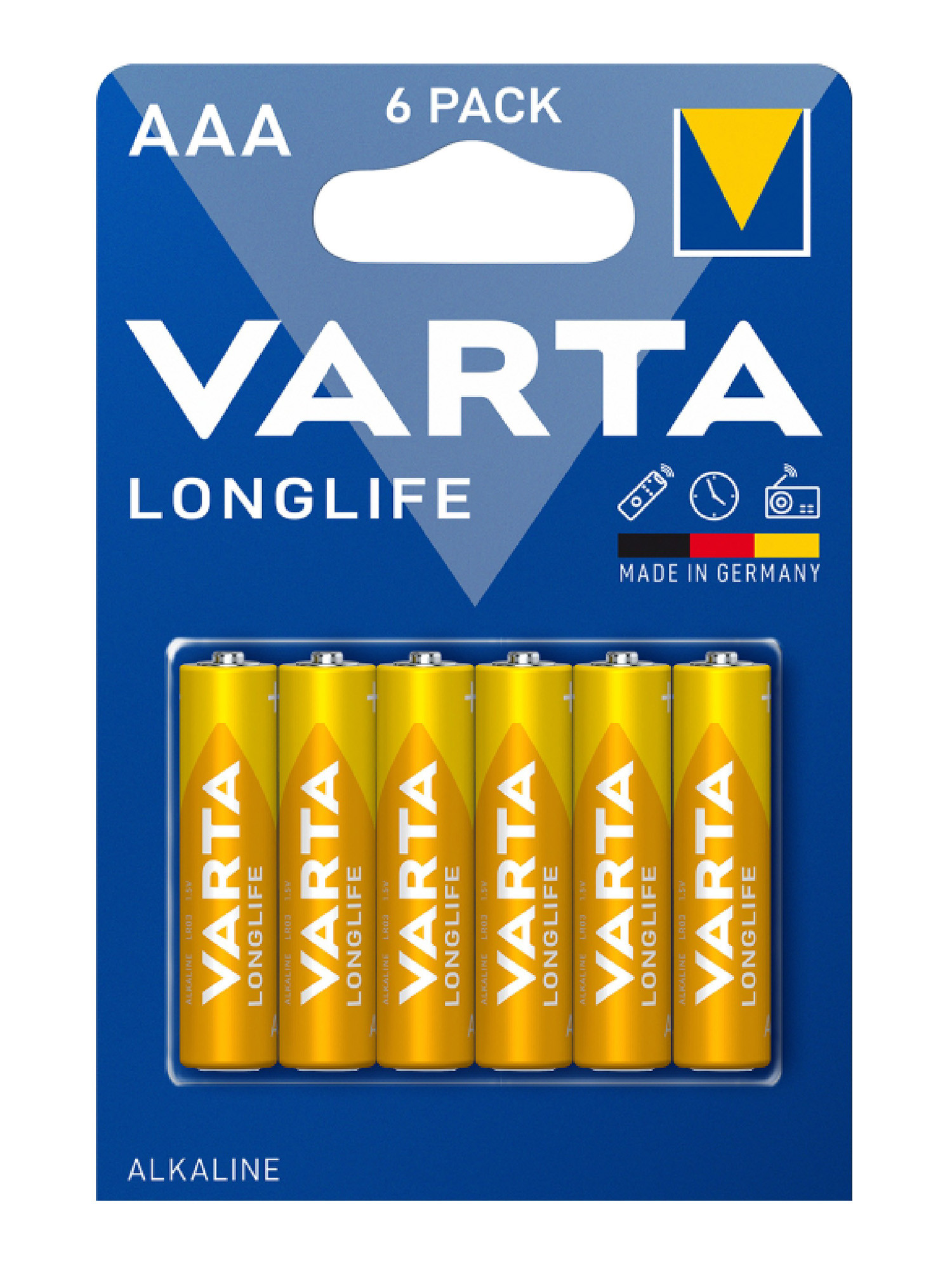 Батарейки Varta LONGLIFE POWER AAA BLI ALKALINE, 6 шт