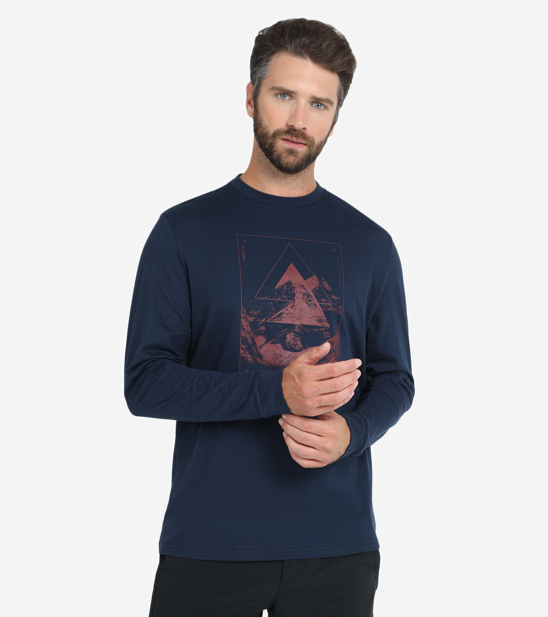 Лонгслів чоловічий Columbia Blue Reef LS Graphic Tee