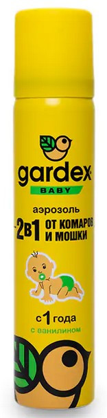 Аерозоль від комарів і мошки для дітей з 1 року Gardex Baby, 80 мл