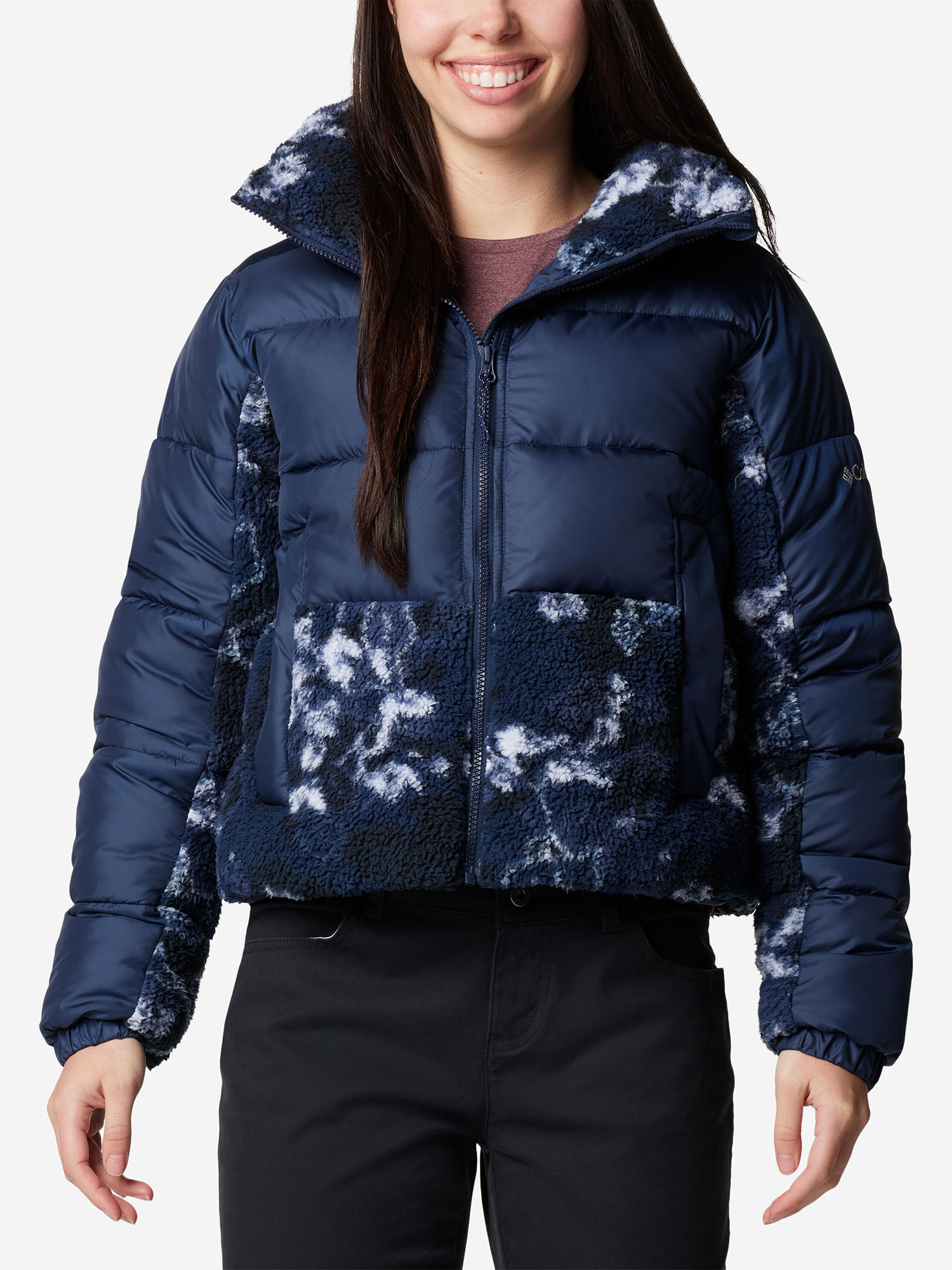 Куртка утеплена жіноча Columbia Leadbetter Point II Print Sherpa Hybrid