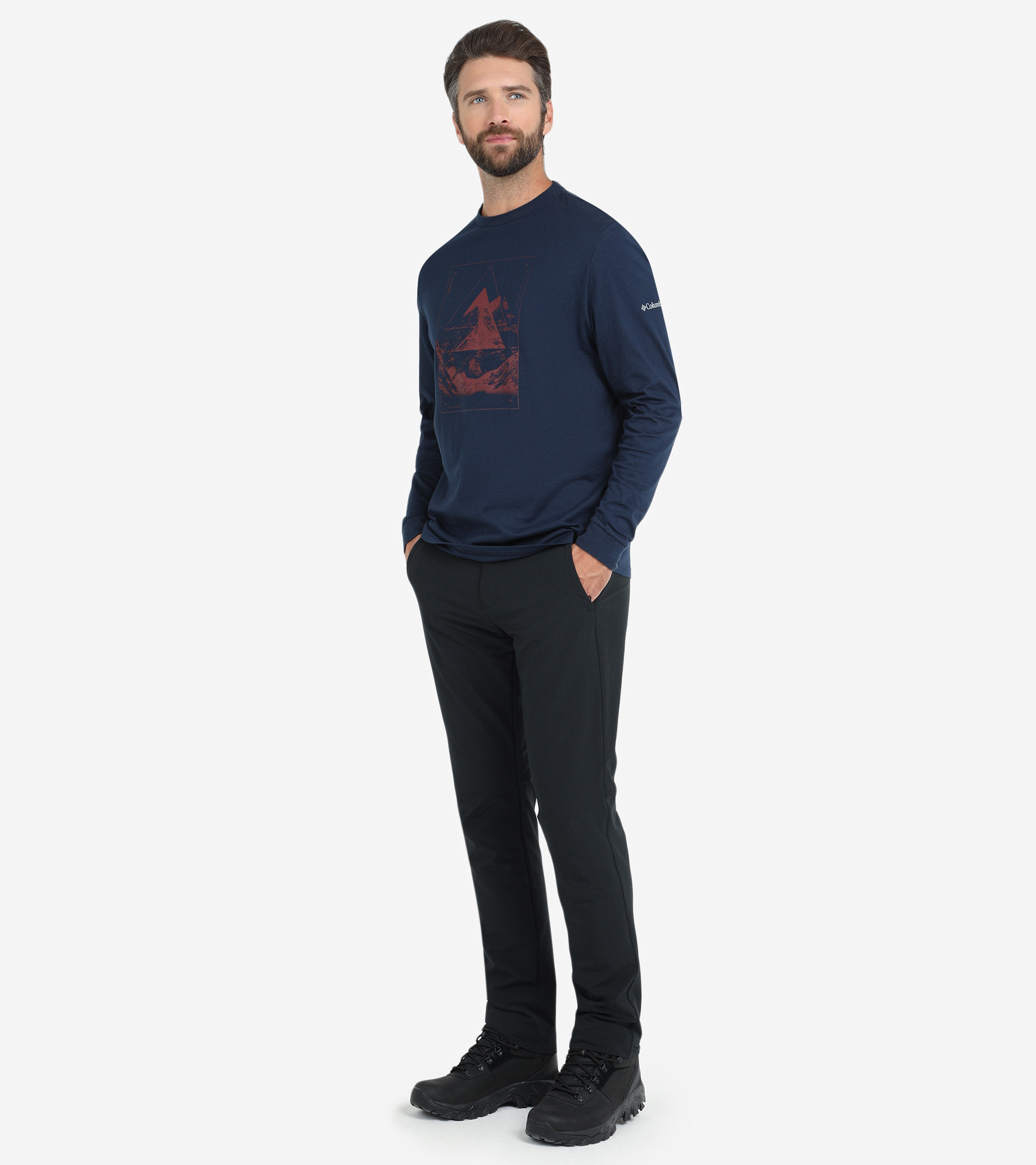 Лонгслів чоловічий Columbia Blue Reef LS Graphic Tee