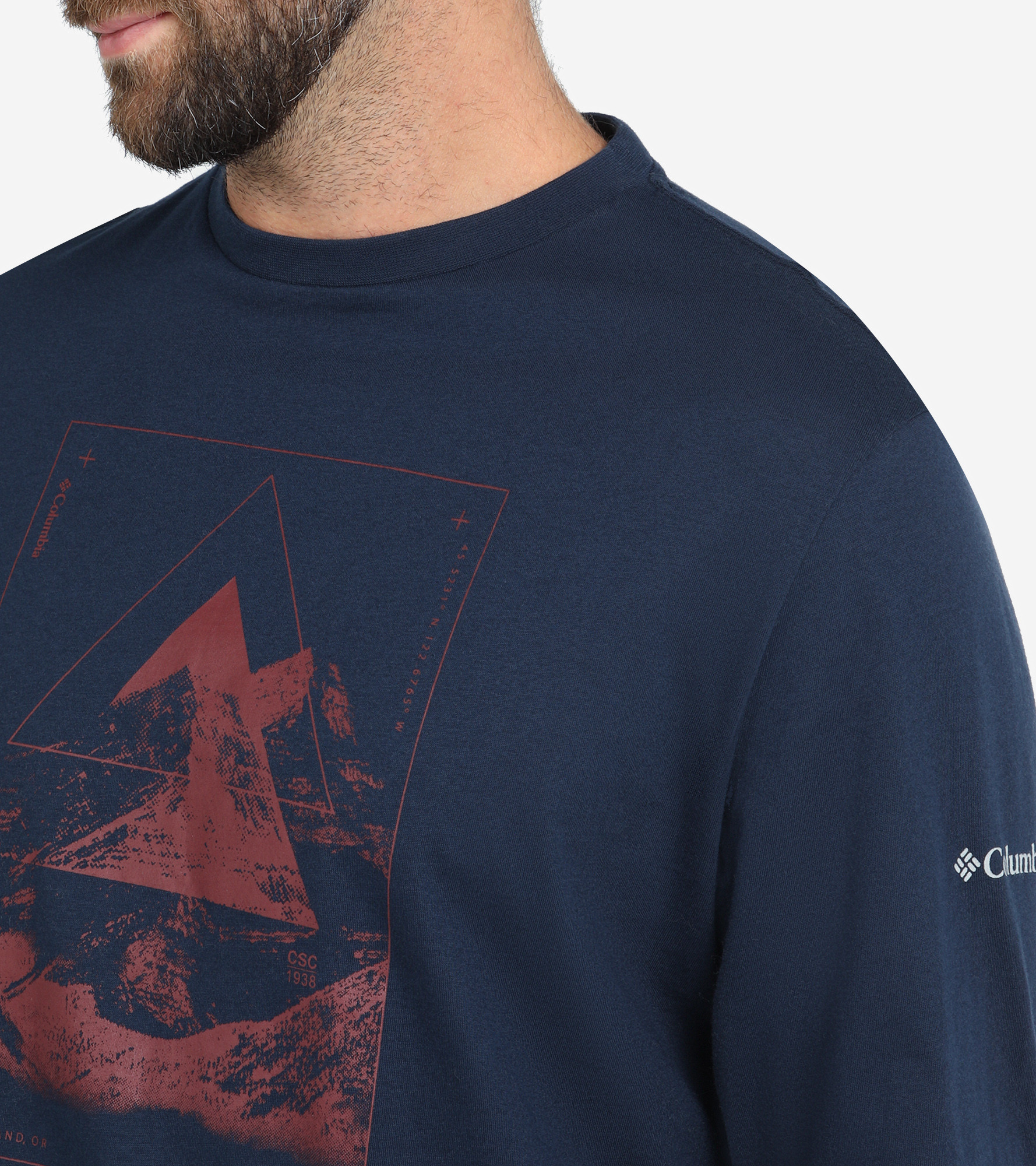 Лонгслів чоловічий Columbia Blue Reef LS Graphic Tee