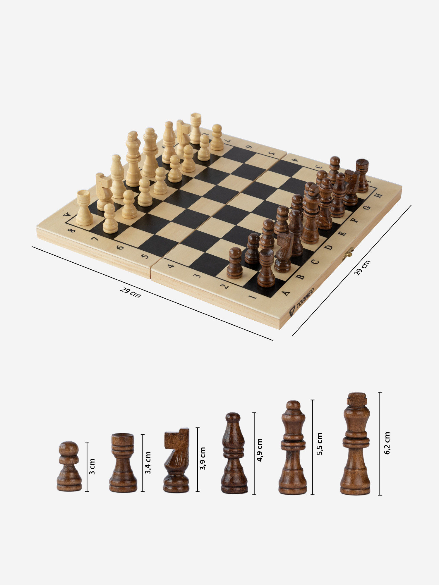 Настольная игра 2 в 1: шахматы, шашки Torneo