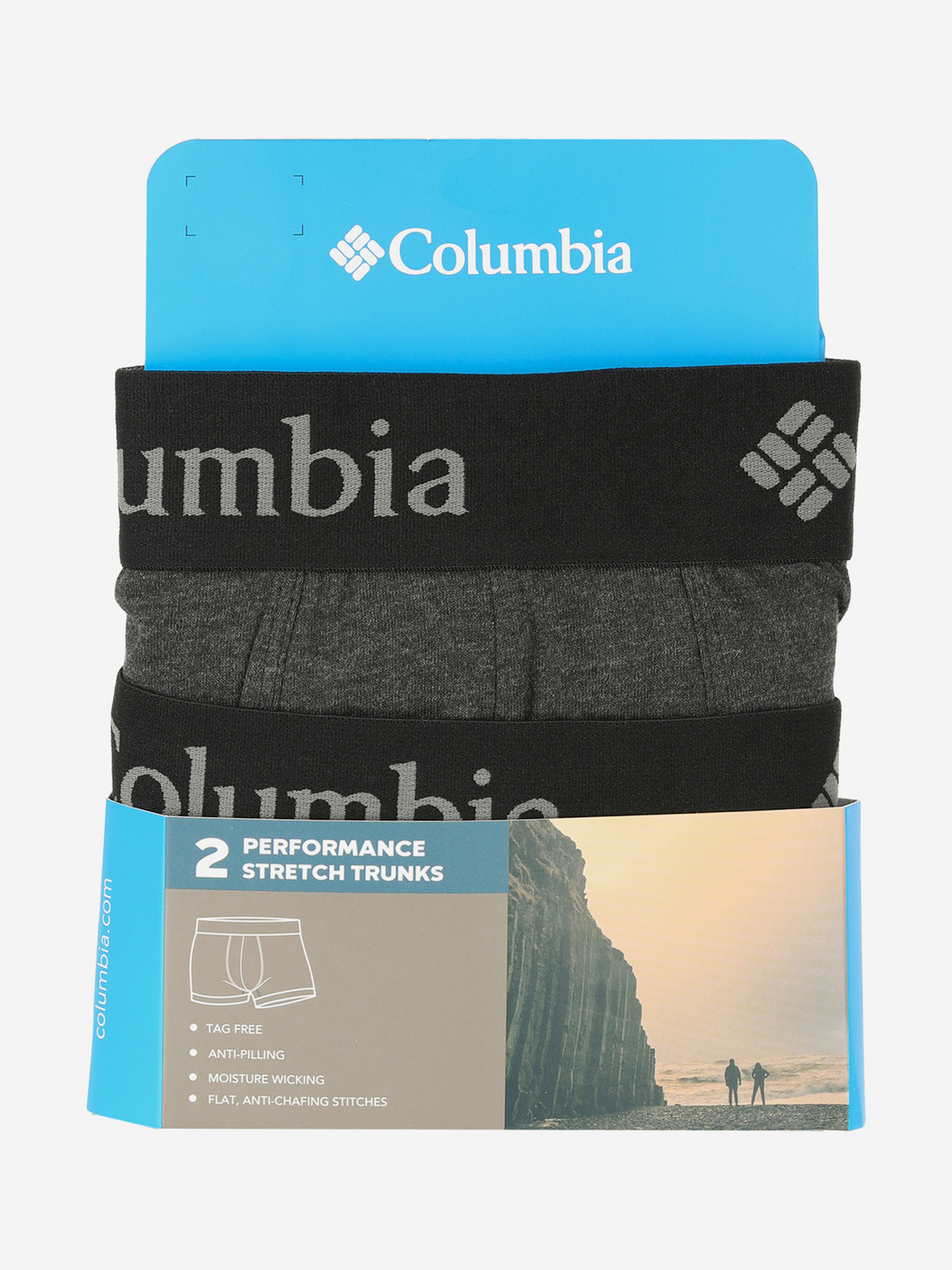 Труси чоловічі Columbia Performance Cotton Stretch Melange, 2 штуки