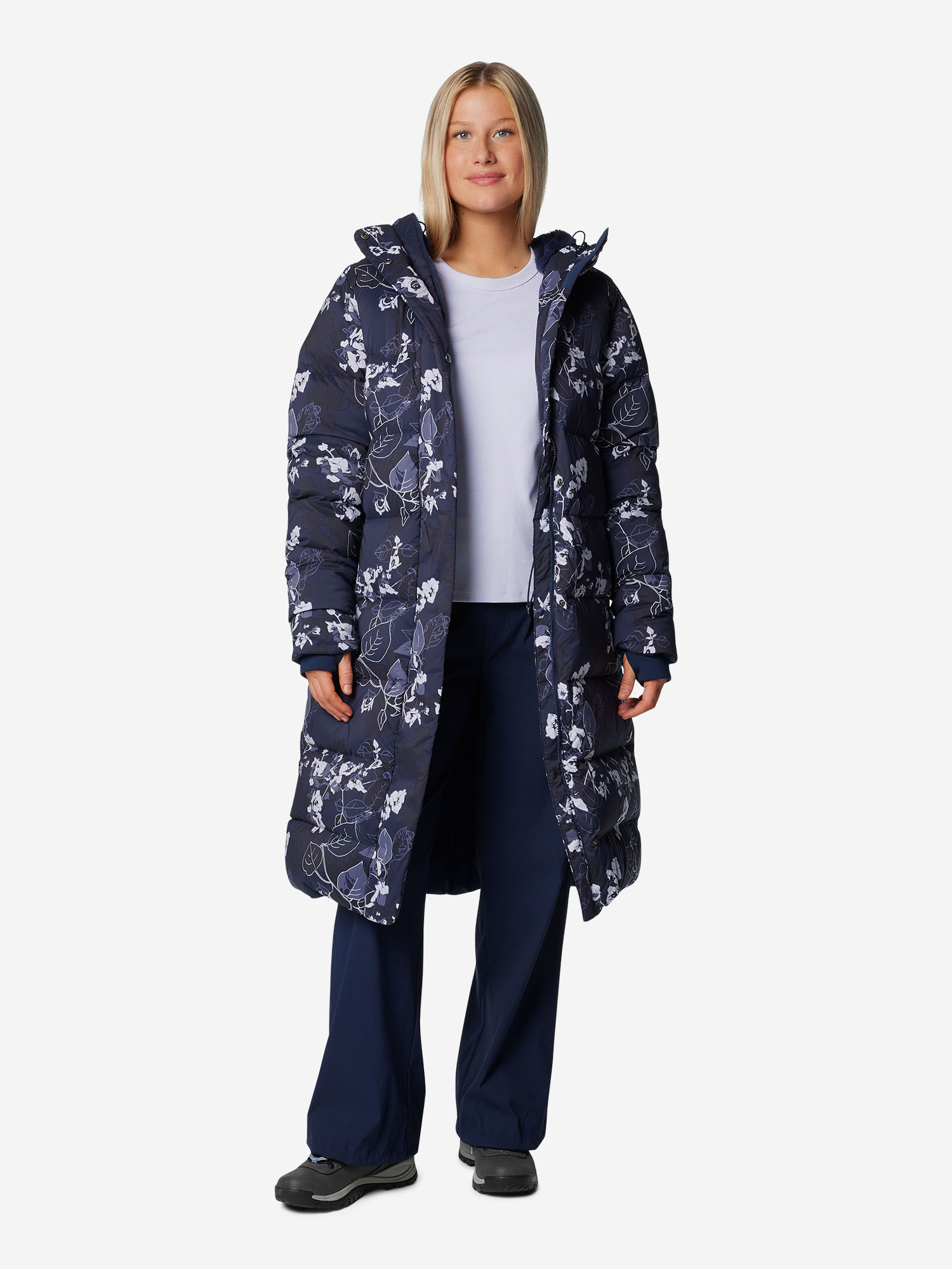 Пуховик жіночий Columbia Boundless Days Print Long Down Jkt