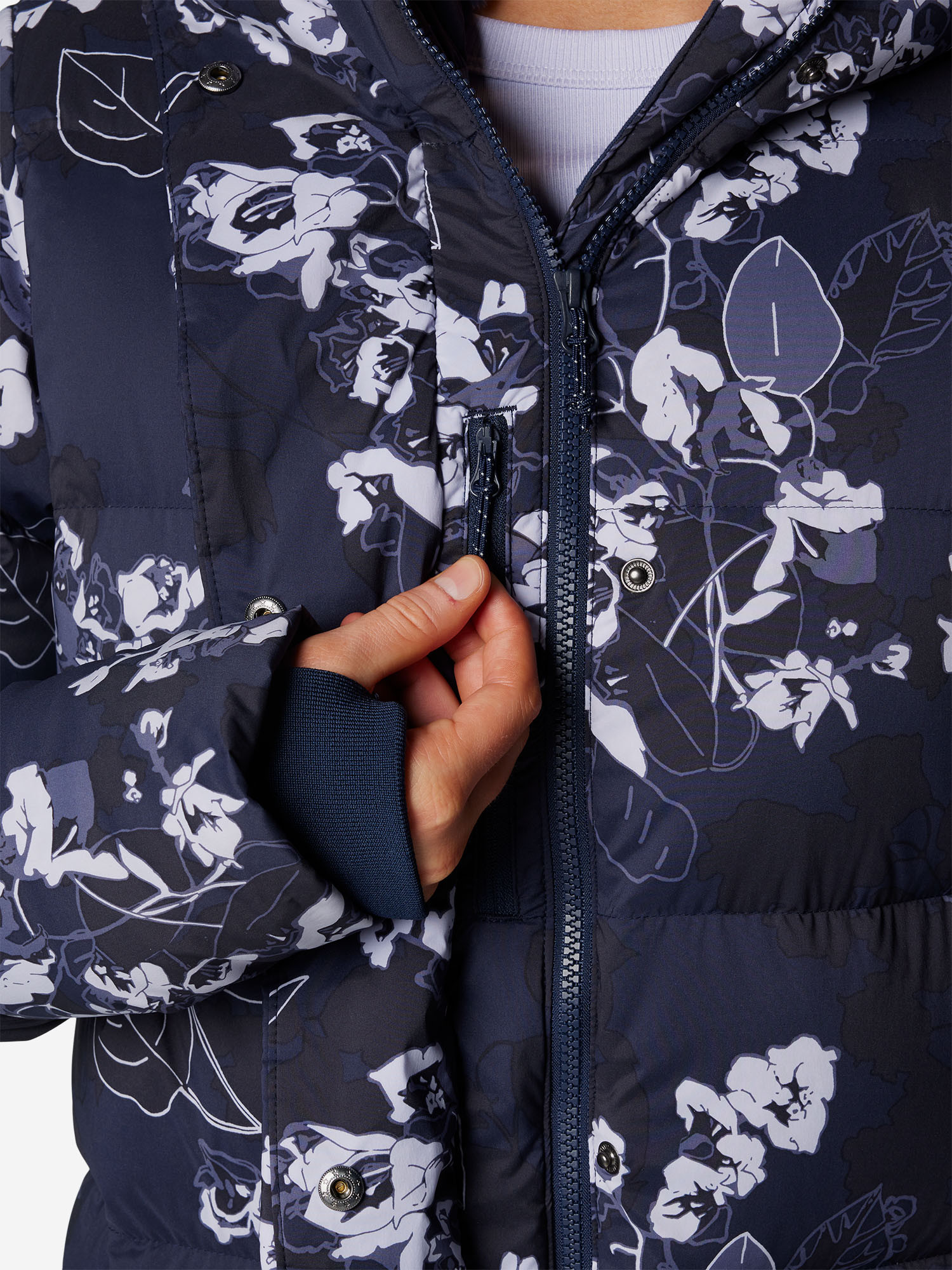 Пуховик жіночий Columbia Boundless Days Print Long Down Jkt