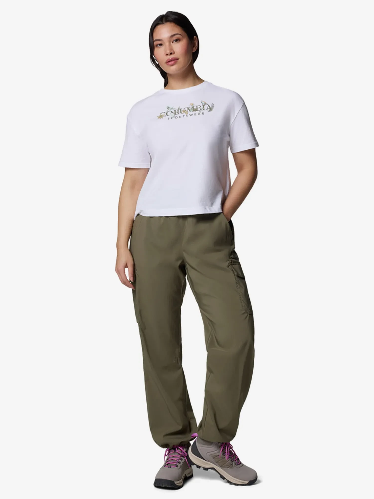Футболка женская Columbia Rolling Bend Graphic Relaxed Crop Ss