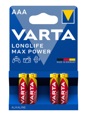 Батарейки Varta LONGLIFE MAX POWER AAA BLI, 4 шт Купити в Athletics