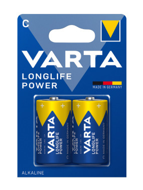 Батарейки Varta LONGLIFE POWER C BLI, 2 шт Купити в Athletics