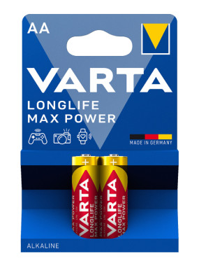 Батарейки Varta LONGLIFE MAX POWER AA BLI, 2 шт Купить в Athletics