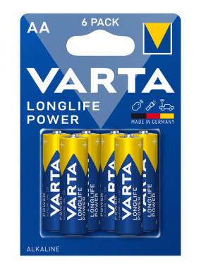 Батарейки Varta LONGLIFE POWER AA BLI ALKALINE, 6 шт Купити в Athletics