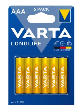 Батарейки Varta LONGLIFE POWER AAA BLI ALKALINE, 6 шт Купить в Athletics